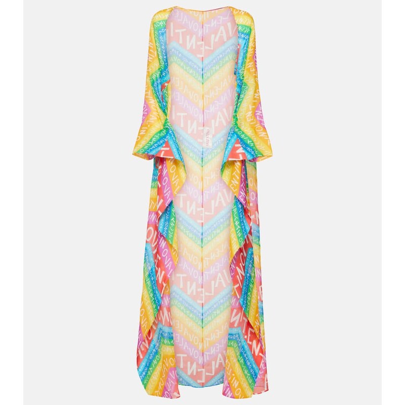 Valentino Logo cotton-blend beach cover-up 67980831