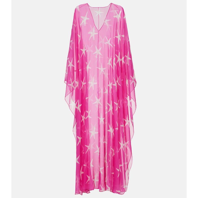 Valentino Printed silk chiffon kaftan 68110036