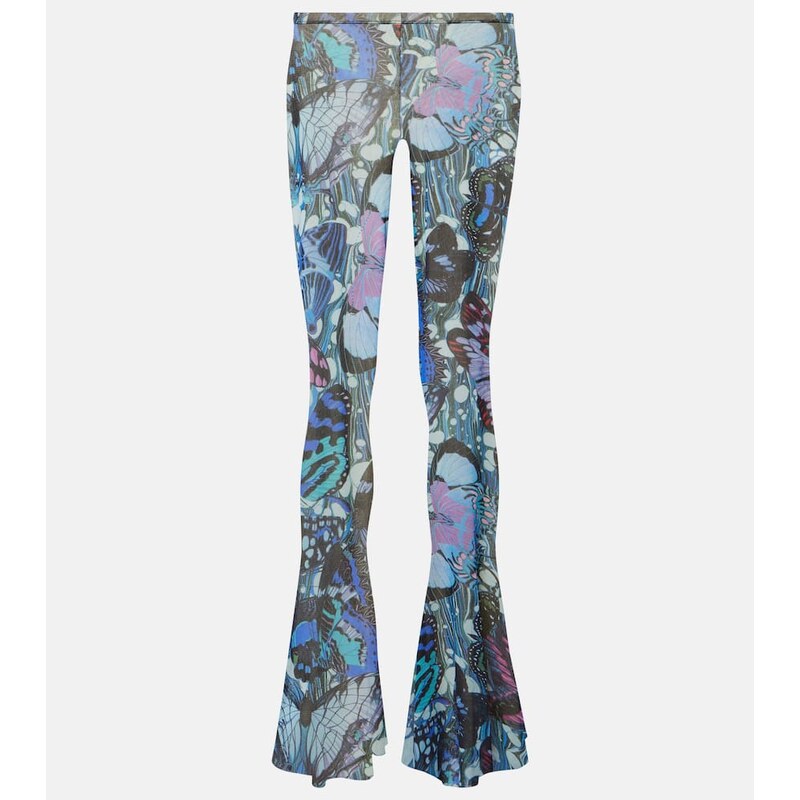 Jean Paul Gaultier Papillon jersey flared pants 68195309