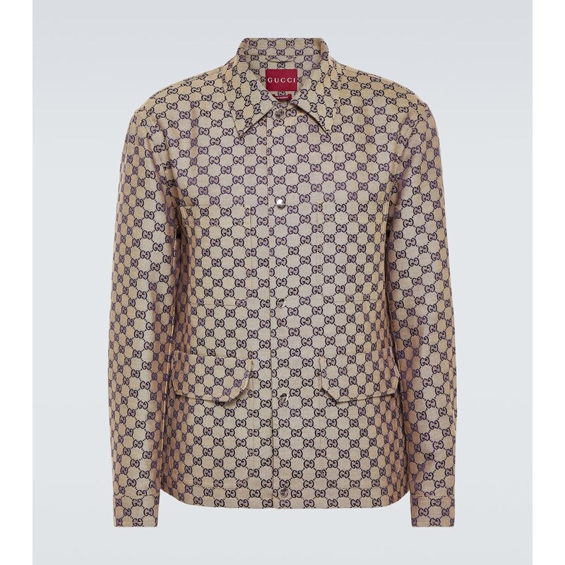 Gucci GG linen-blend canvas jacket 68286591