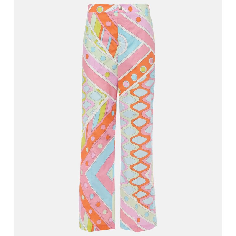 Pucci Vivara mid-rise cotton straight pants 68001271