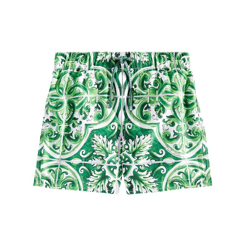 Dolce&Gabbana Kids Baby Majolica swim trunks 68043214
