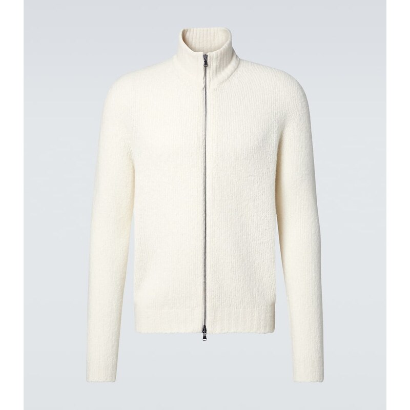 Thom Sweeney Wool and cashmere-blend zip-up sweater 68125279