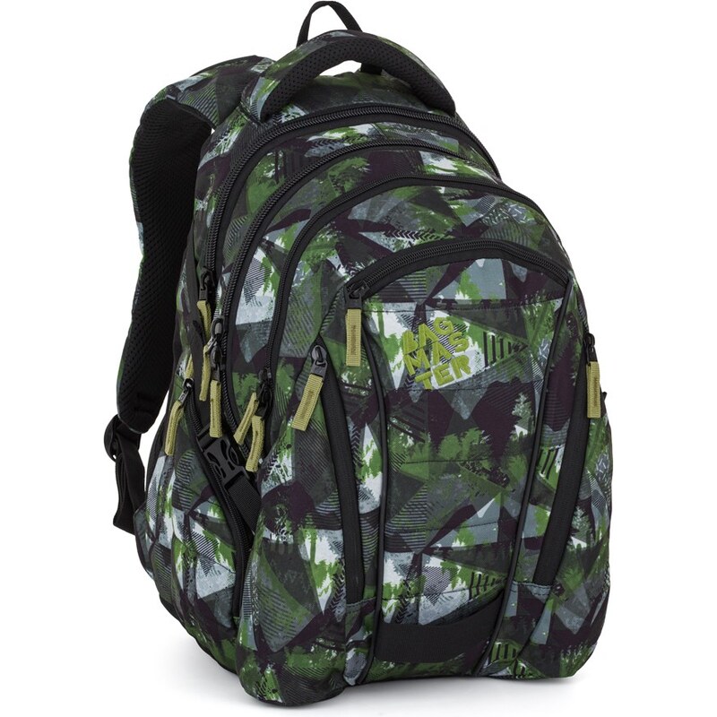 Bagmaster BAG 26 A študentský batoh – zeleno-sivý 67592431