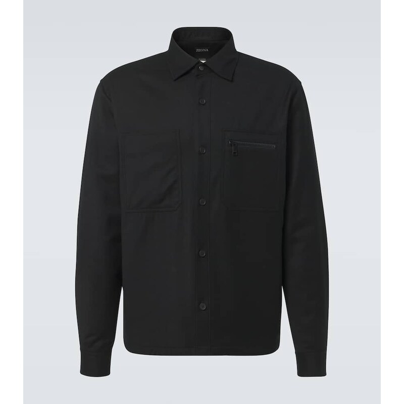 Zegna Technical wool overshirt 68054253