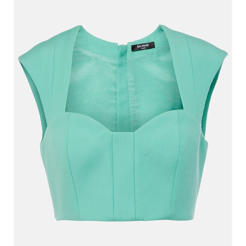 Balmain Wool crop top 67960415