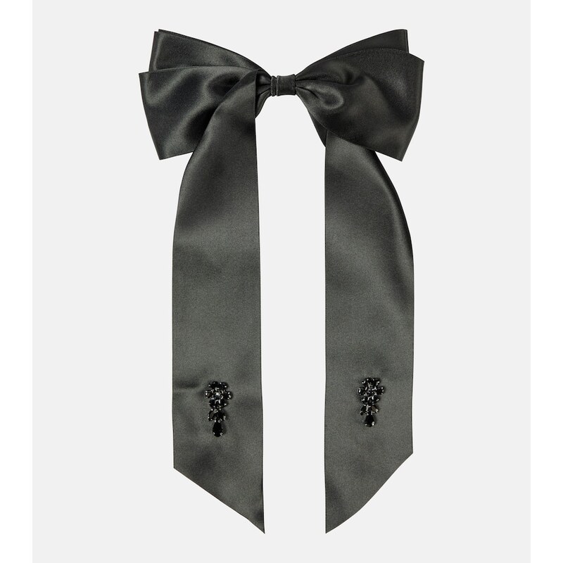 Simone Rocha Embellished bow-detail satin barrette 68048764
