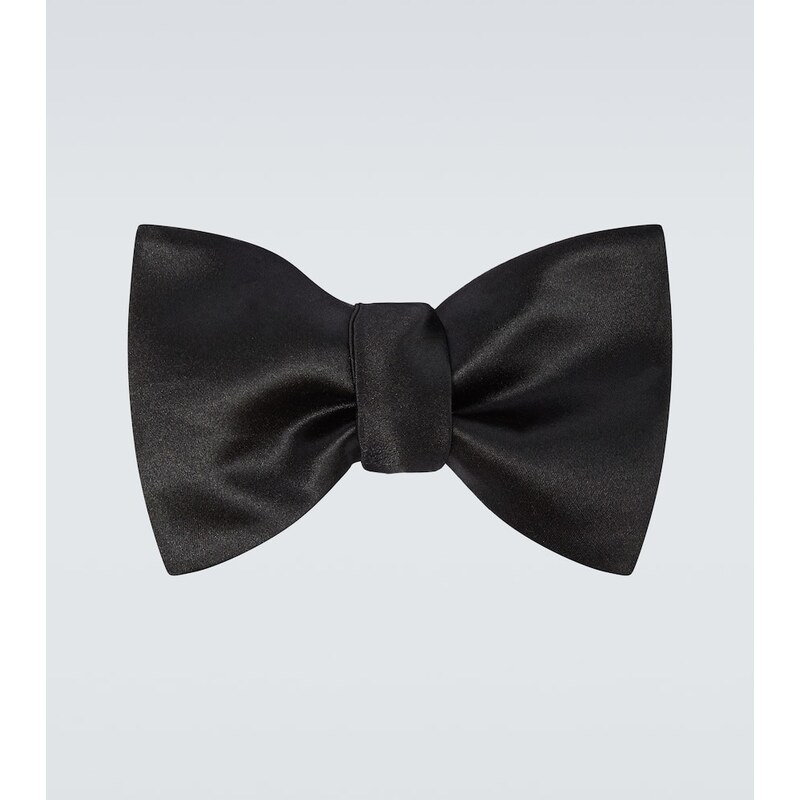 Brunello Cucinelli Silk and cotton satin bow tie 68032944