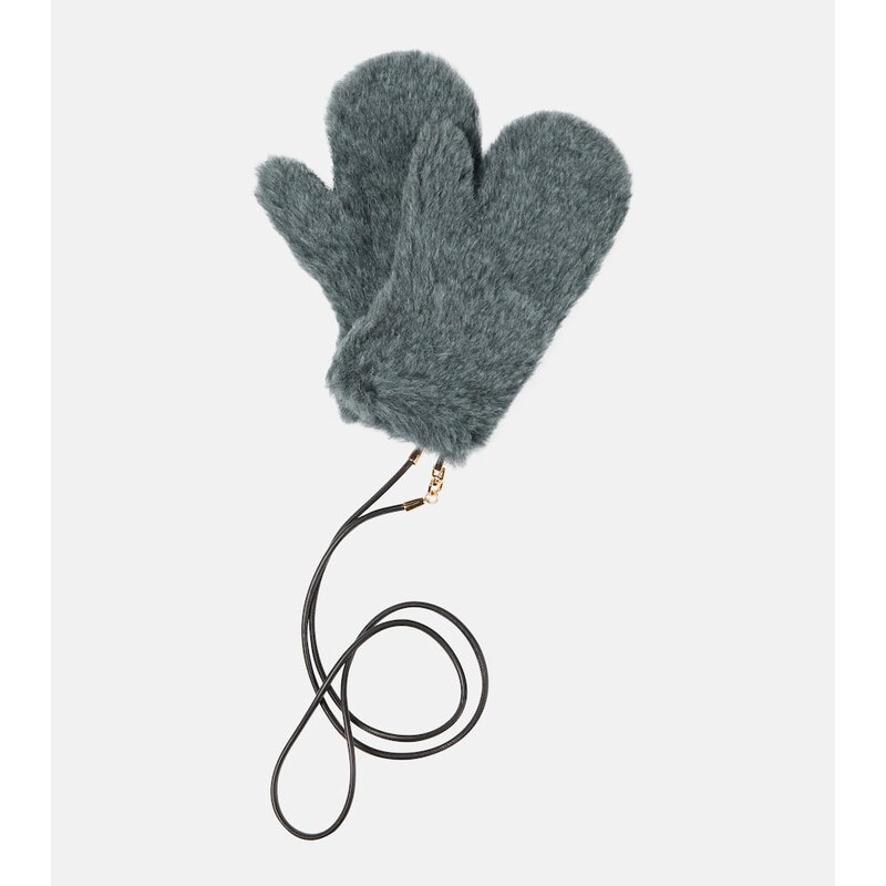 Max Mara Wool and silk teddy gloves 68185529