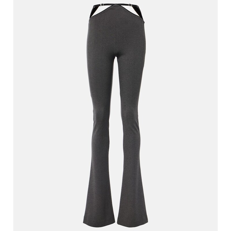 The Attico Cutout jersey flared pants 68175488