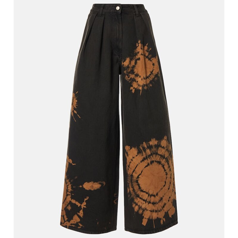 Alanui Printed cotton wide-leg pants 68080299