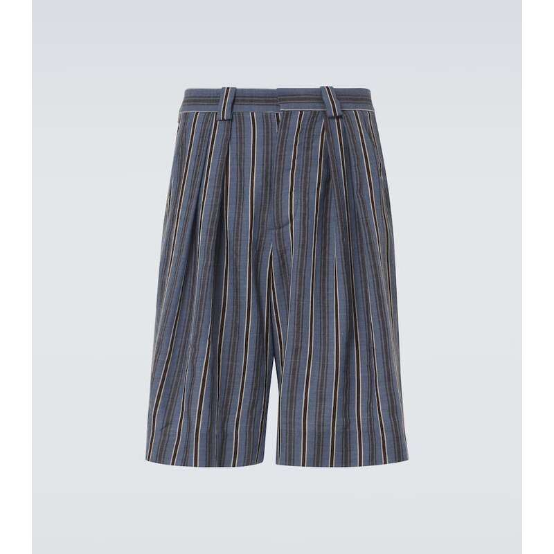 King & Tuckfield Striped wool Bermuda shorts 67940575