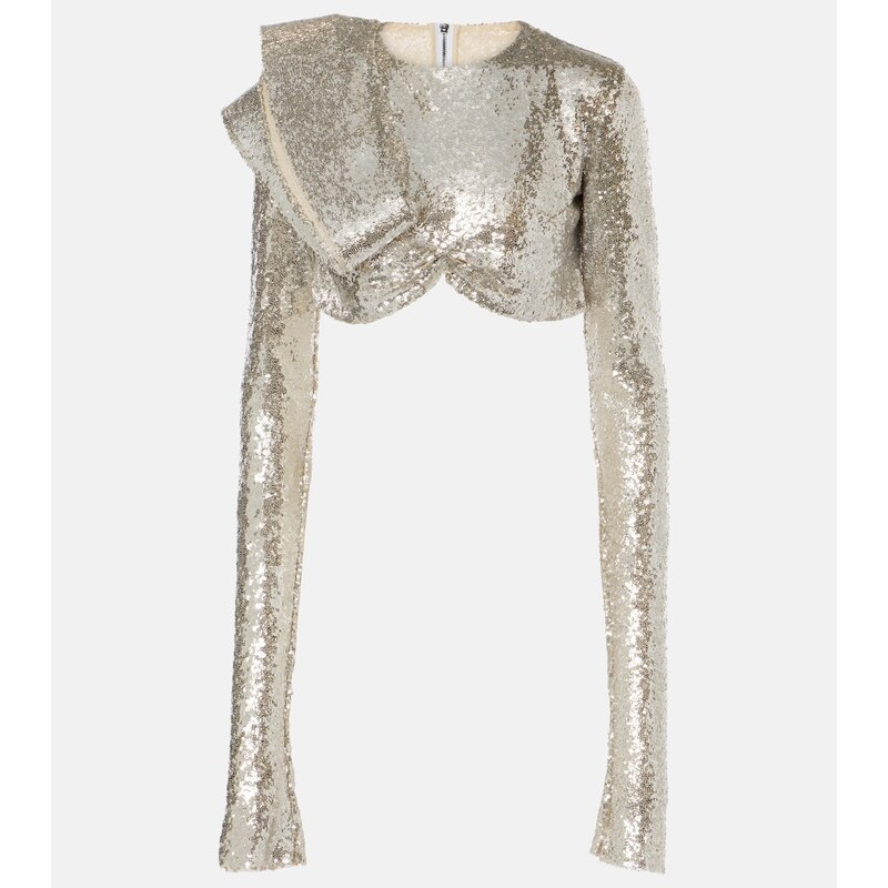 Maticevski Sequined crop top 67950362