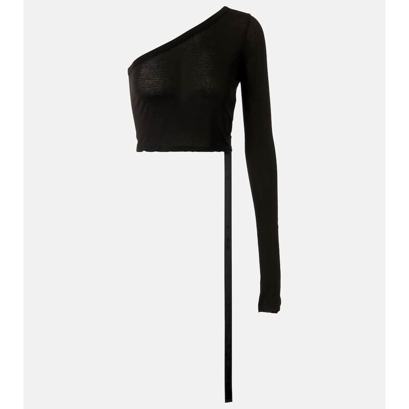 Rick Owens Ziggy one-shoulder crop top 67960822