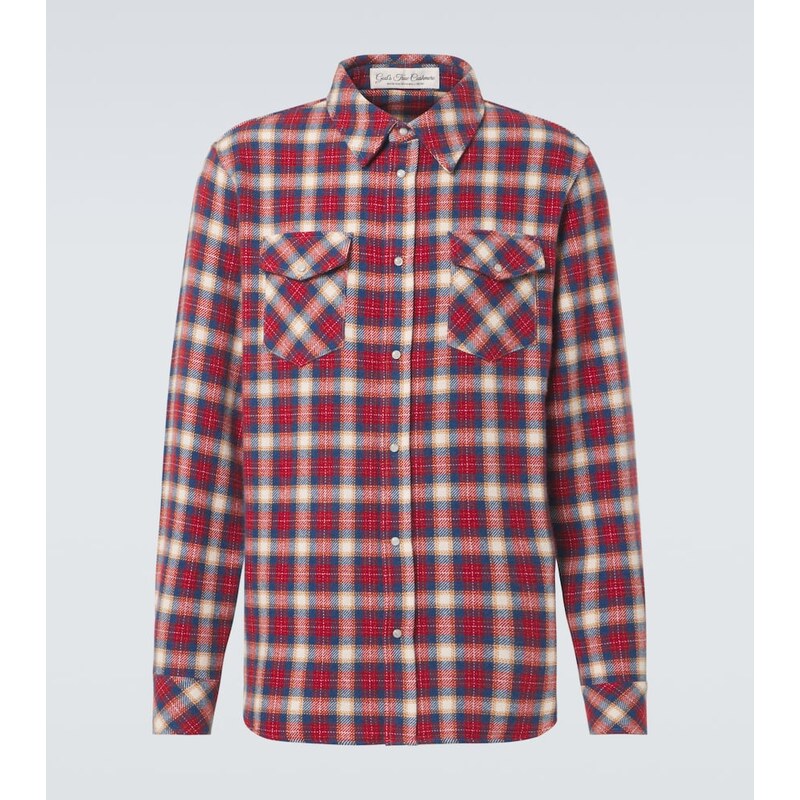 Gods True Cashmere Ski Santa Fe plaid cashmere shirt 68246936