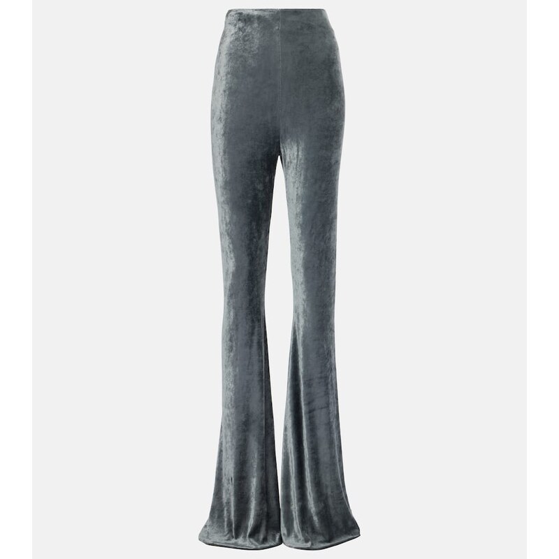 Rick Owens Dirt high-rise velvet flared pants 68178101