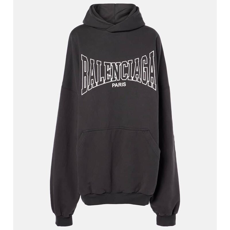 Balenciaga Logo cotton jersey hoodie 68059407