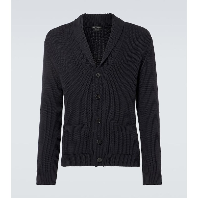 Tom Ford Ribbed-knit wool and silk cardigan 67971261