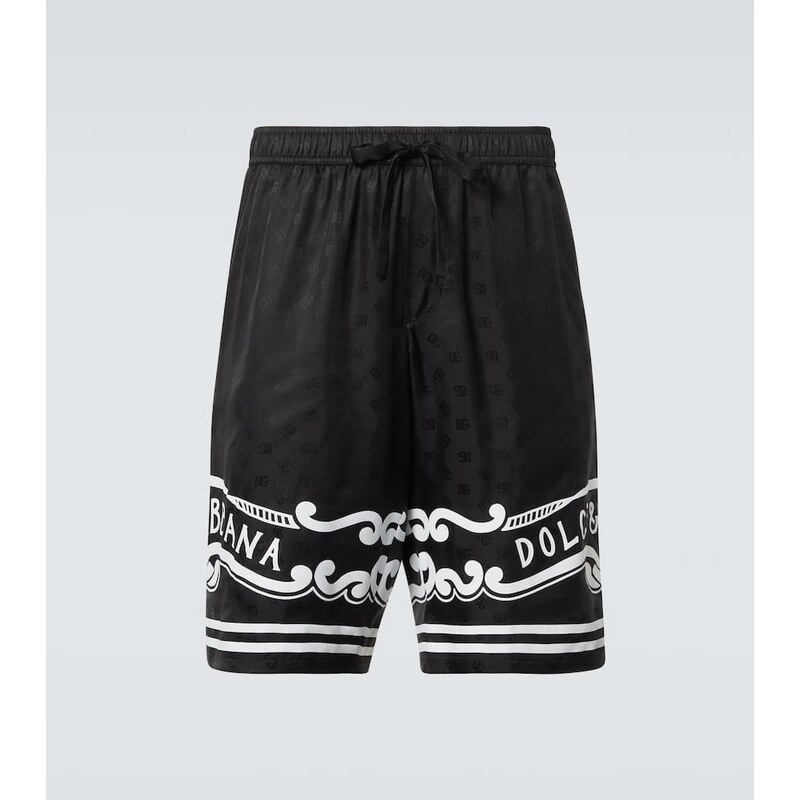 Dolce&Gabbana Paisley silk twill Bermuda shorts 68290487