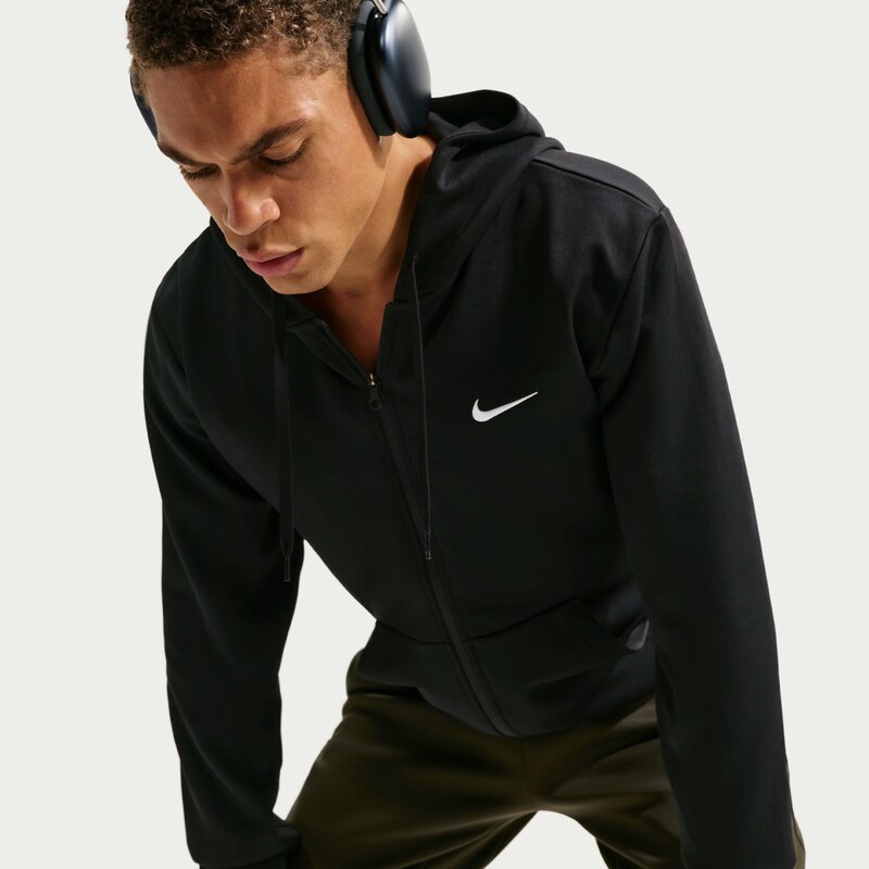 Nike Hyverse Mens Dri-FIT Fleece Full-Zip Hoodie BLACK/BLACK/WHITE 67593168