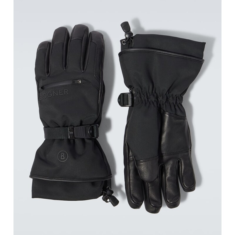 Bogner Adriano leather-trimmed ski gloves 68152901