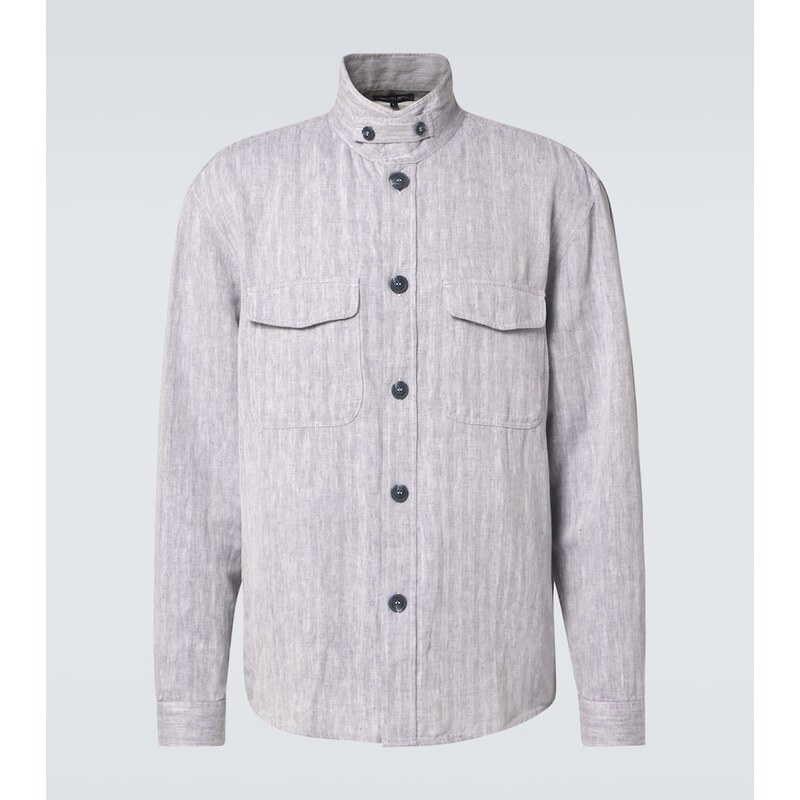 Frescobol Carioca Nuno cotton and linen overshirt 67991849