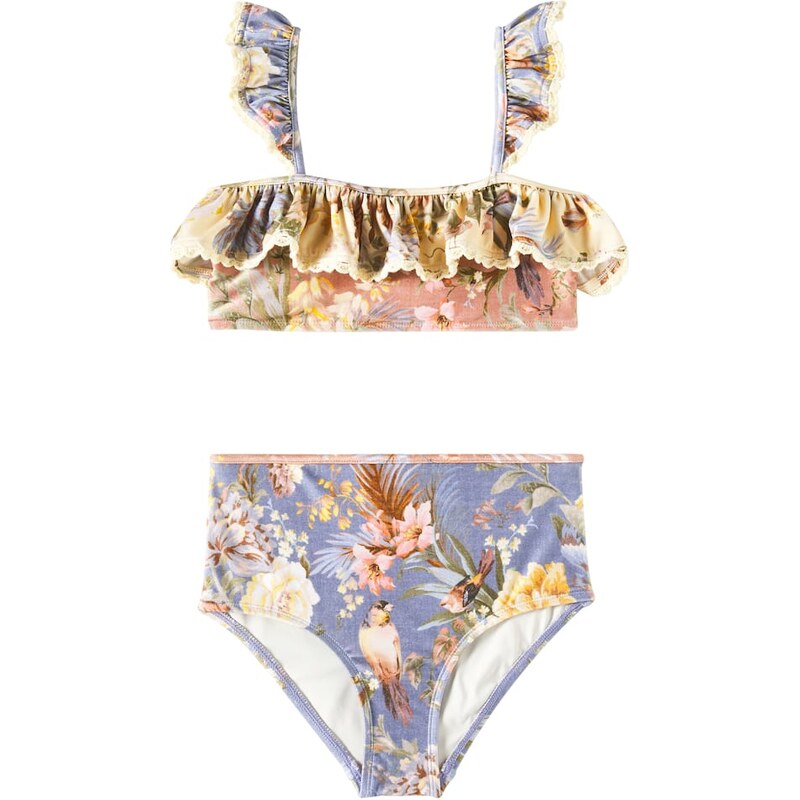 Zimmermann Kids Tallow floral ruffled bikini 68153033