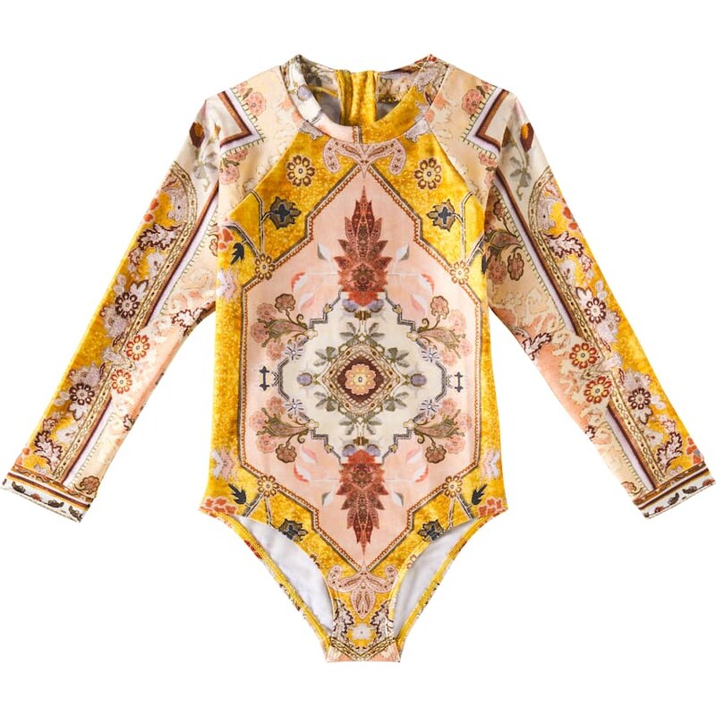 Zimmermann Kids Wylie printed rashguard swimsuit 67971631