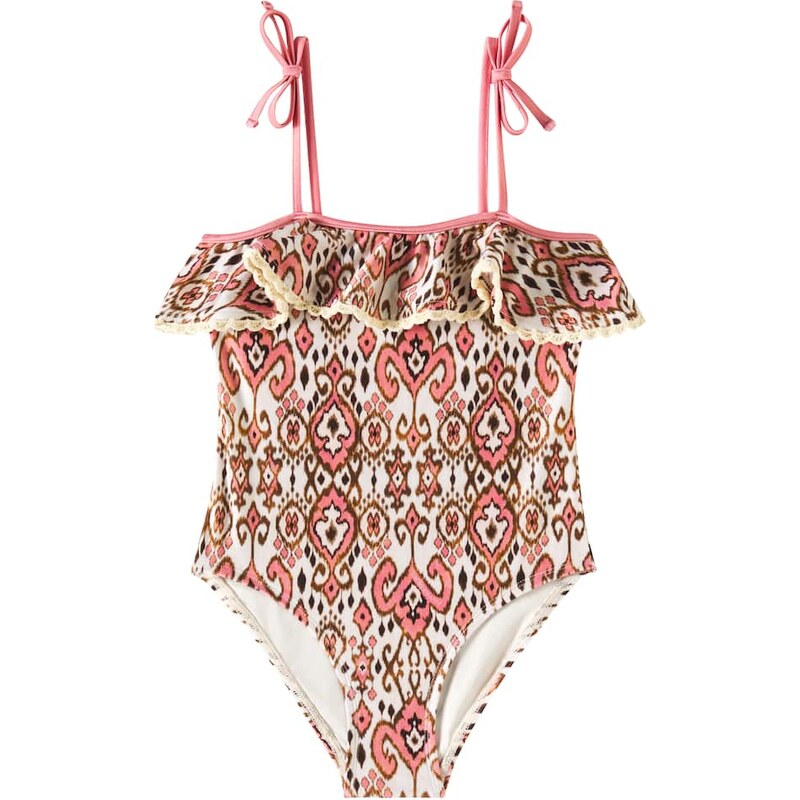 Zimmermann Kids Wylie ruffled printed swimsuit 67981866
