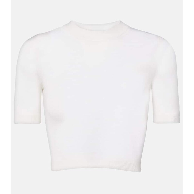 Alaia AlaÃ¯a Cropped cashmere top 67961646