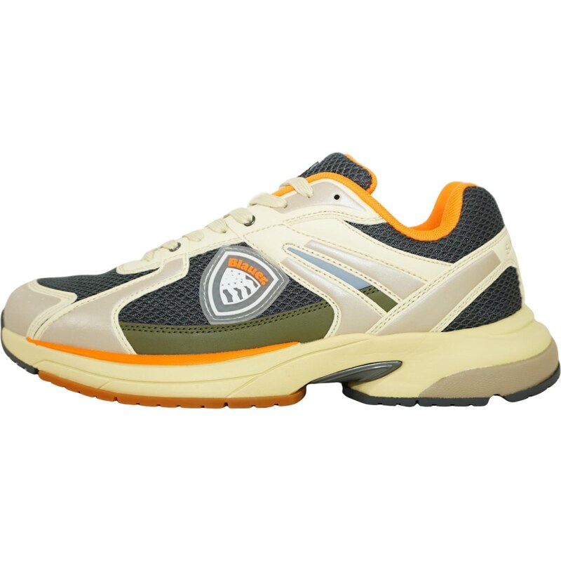 Blauer.USA Nízke tenisky Eagle striebornosivá / tmavosivá / zelená / 67598918