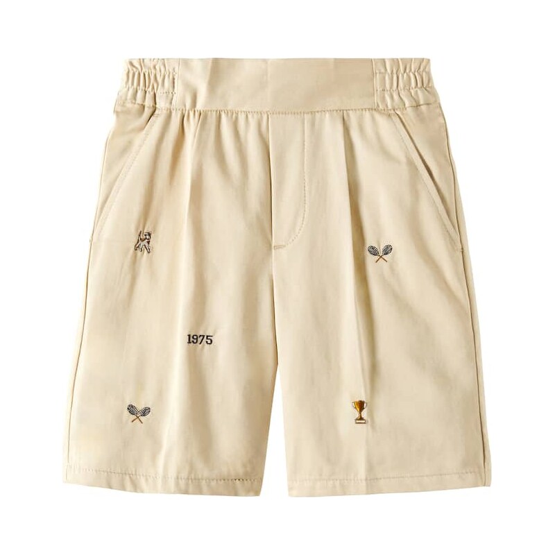 Bonpoint Christian embroidered cotton Bermuda shorts 68117964