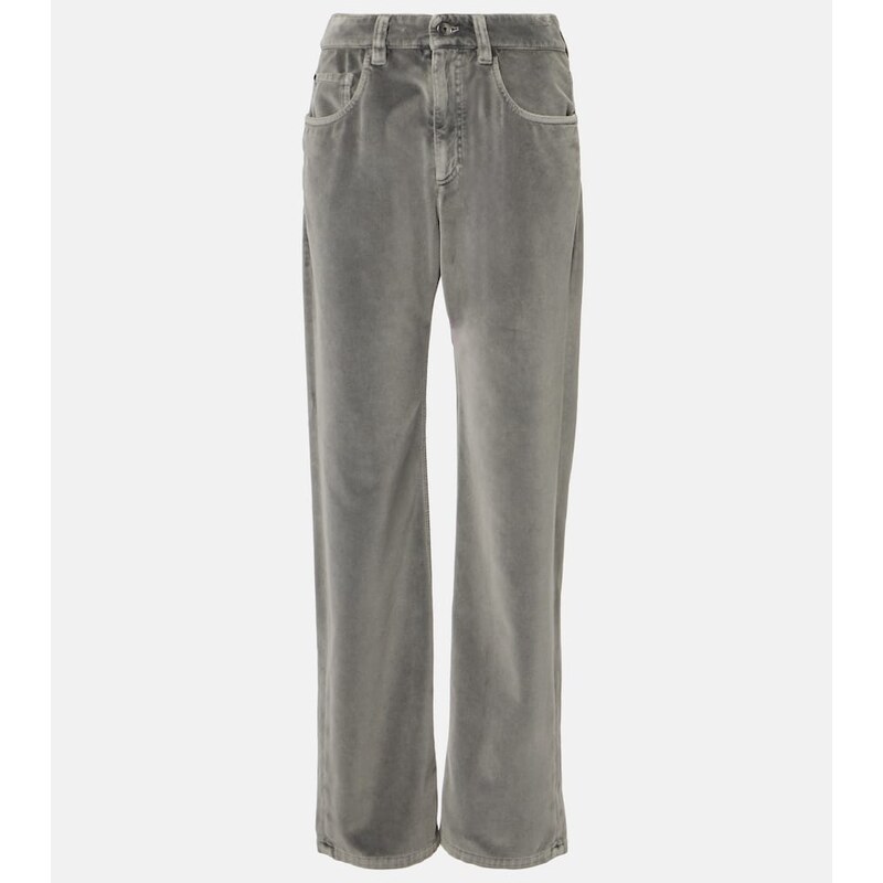 Brunello Cucinelli Velvet straight pants 68227745