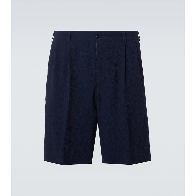 Rubinacci Pleated wool seersucker shorts 67982401