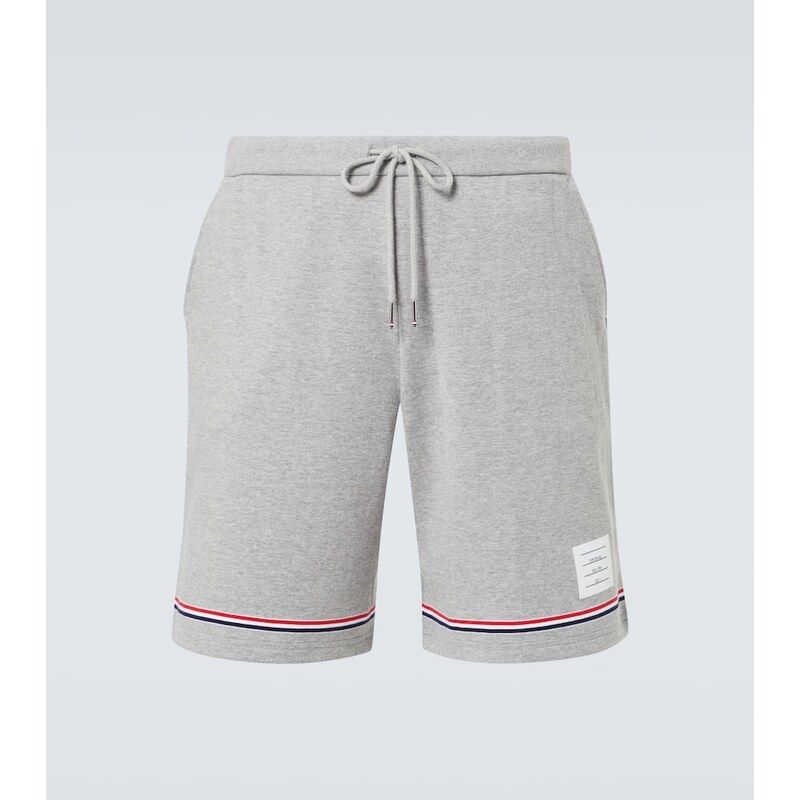 Thom Browne Striped mid-rise cotton shorts 68250245