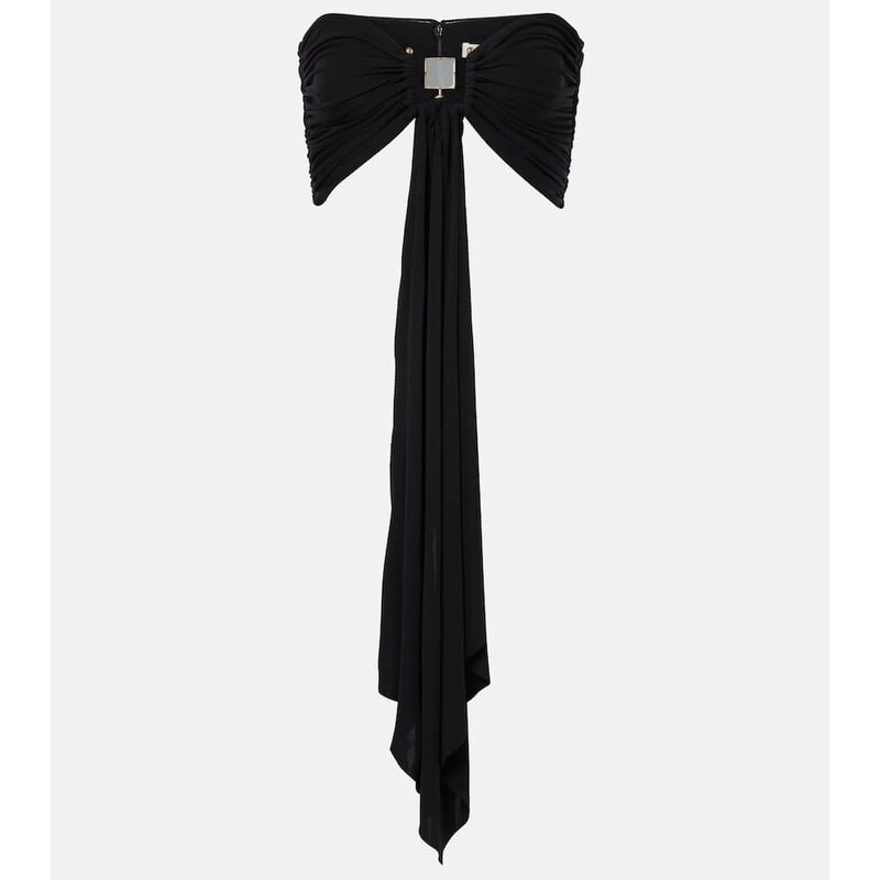 Christopher Esber Bezel Quartz draped crop top 68012543