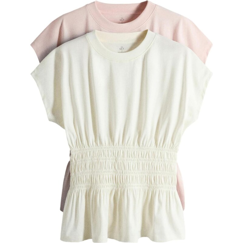The Set Tričko ružová / biela 67599103