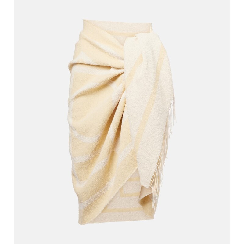 Toteme Monogram cotton-blend jacquard scarf 67942171