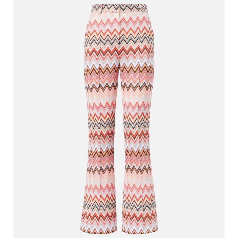 Missoni Zigzag cotton-blend straight pants 68054450