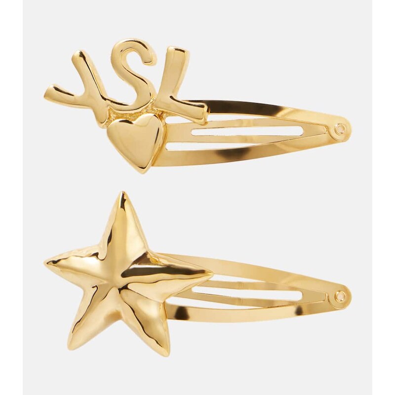 Saint Laurent Cassandre set of 2 hairclips 68170878