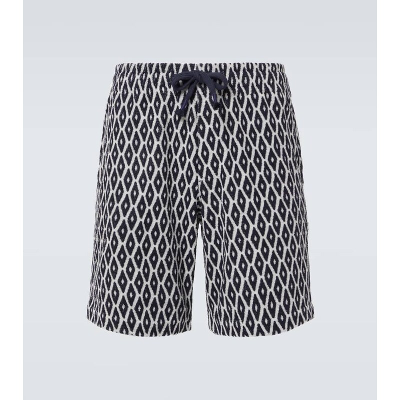 Orlebar Brown Printed cotton-blend terry shorts 67940818
