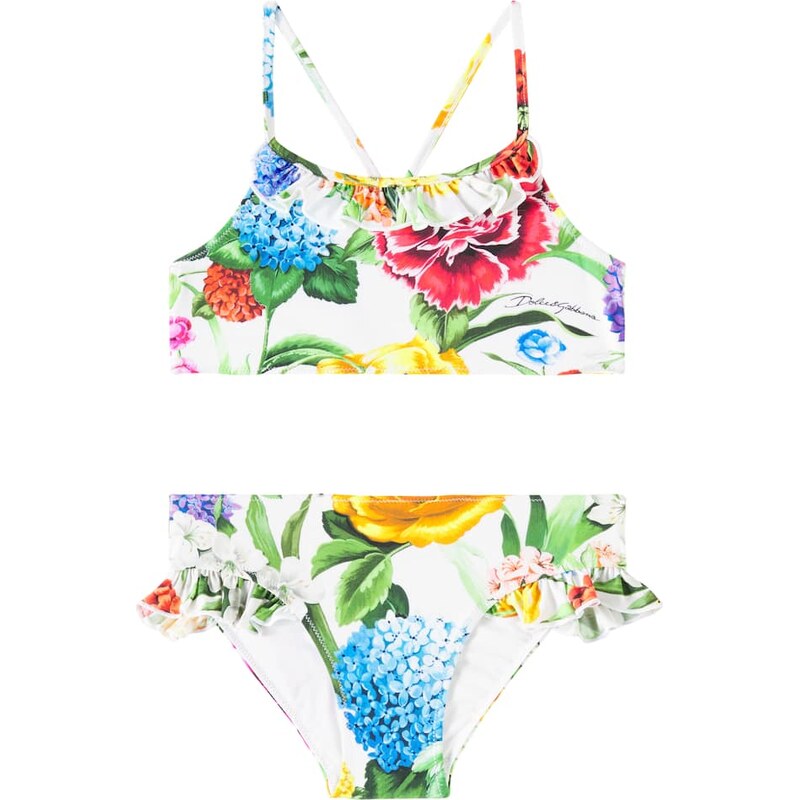 Dolce&Gabbana Kids Floral ruffled bikini 68114334