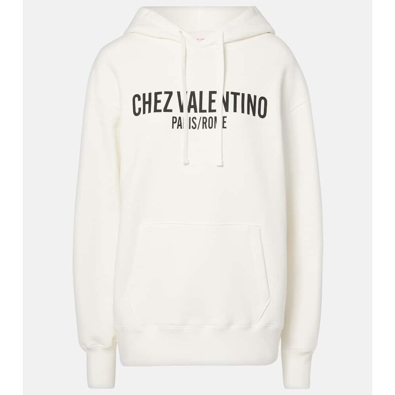 Valentino Printed cotton jersey hoodie 68258112