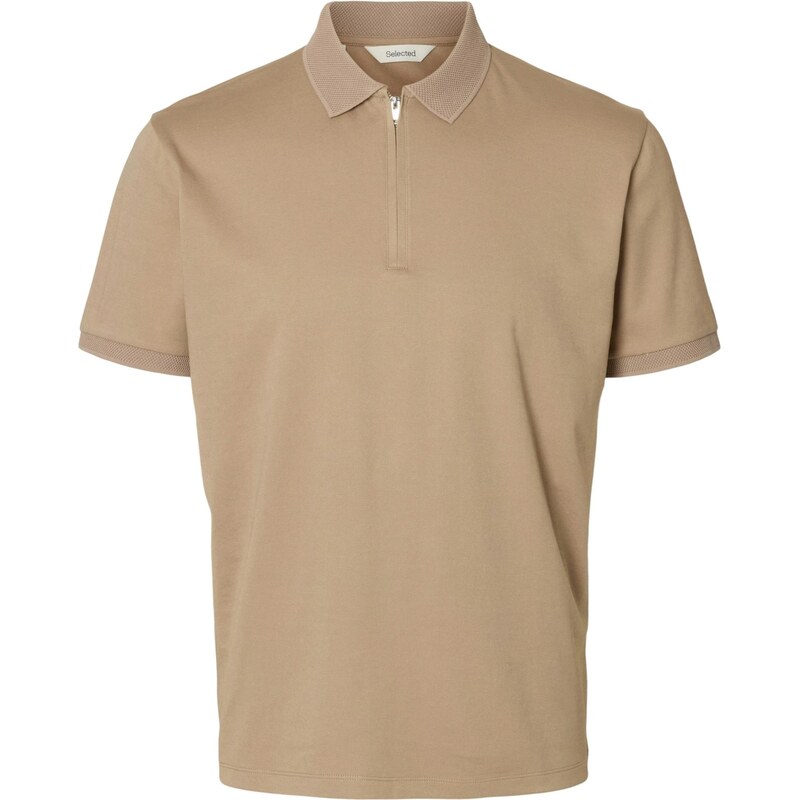 SELECTED Tričko SLHFAVE kapučíno 67619495