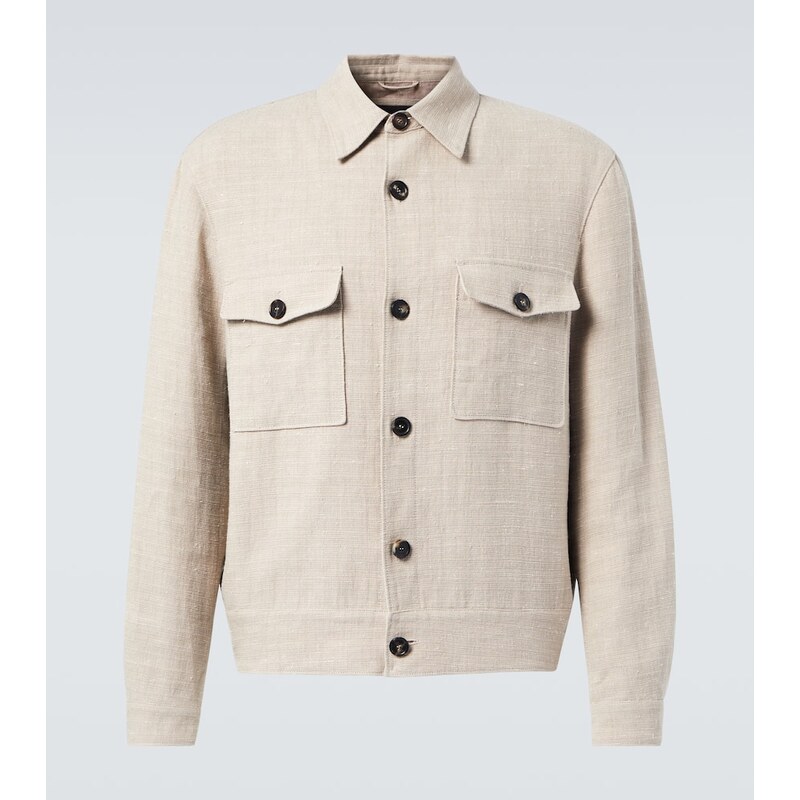 Loro Piana Clem linen and silk canvas blouson 68289275