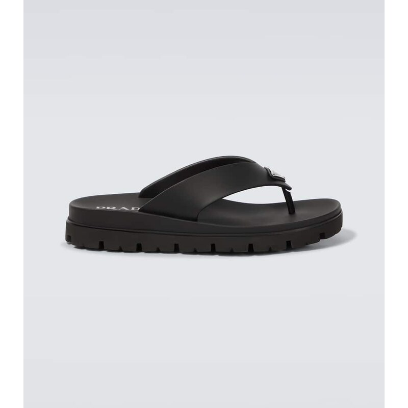 Prada Logo thong sandals 68343309