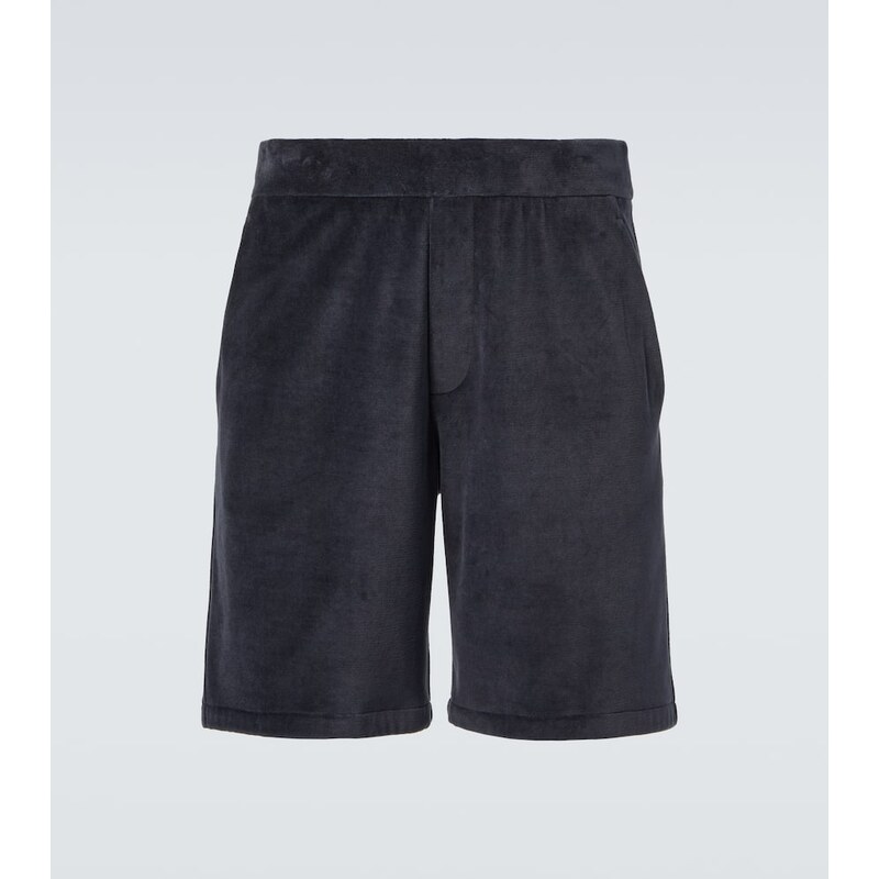 Loro Piana Murano cotton and silk velour Bermuda shorts 67930855