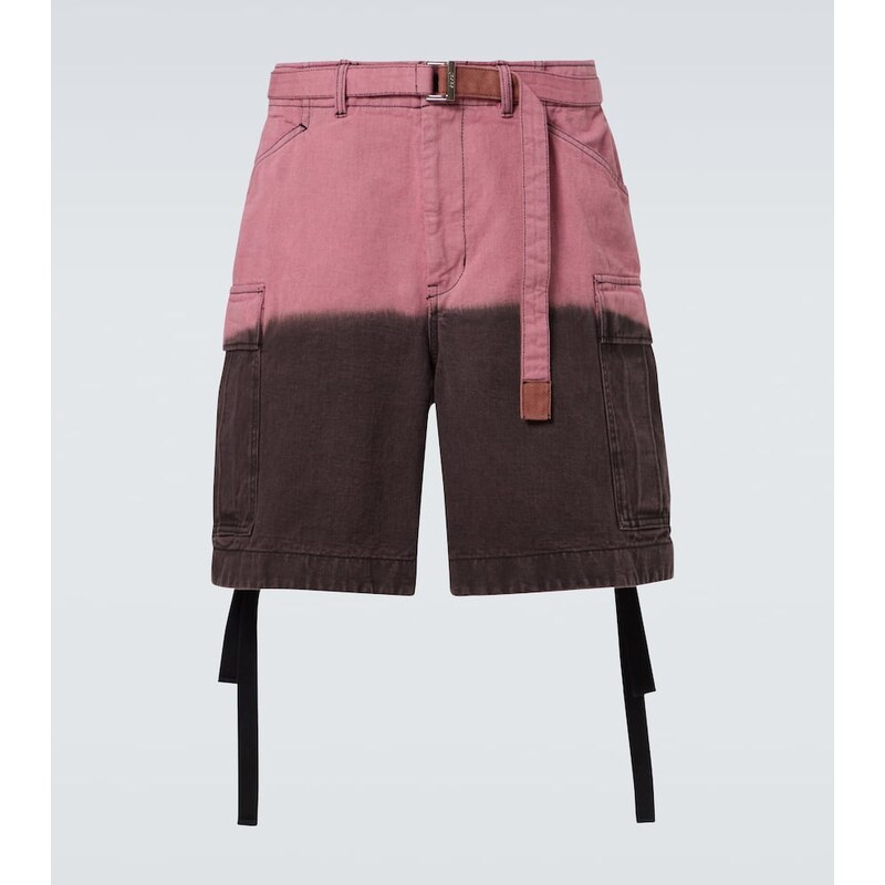Sacai OmbrÃ cotton cargo shorts 68130141