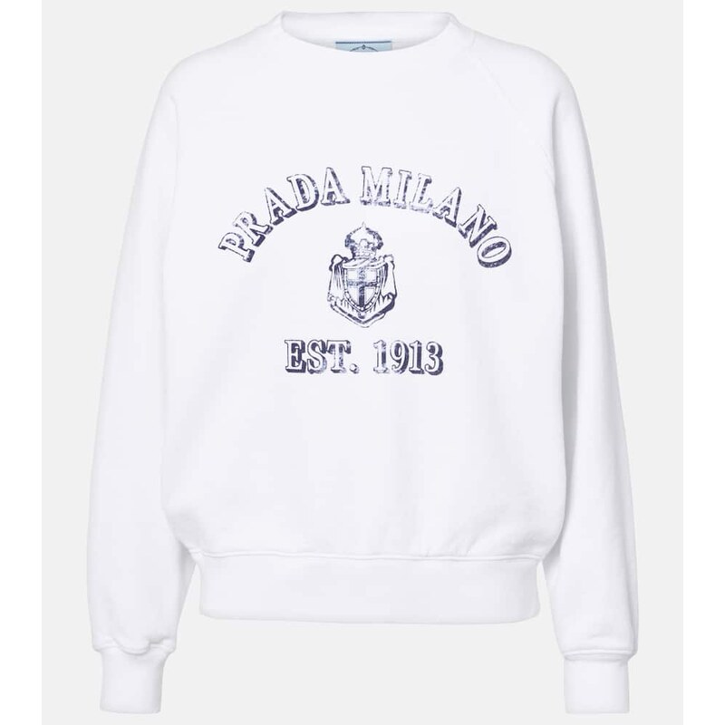 Prada Logo cotton jersey sweatshirt 67972245