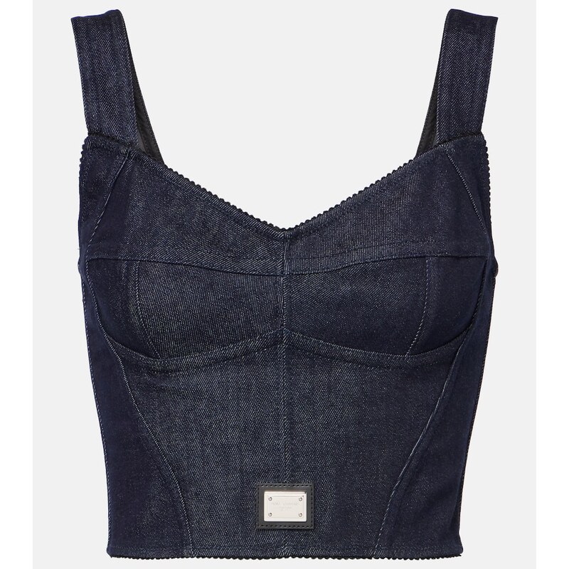 Dolce&Gabbana Denim bustier top 67972419